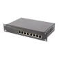 DIGITUS Commutateur PoE+ Gigabit Ethernet – 10 pouces – 8 ports – L2+ Managed – IEEE 802.3at – puissance 80 Watt – noir