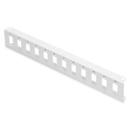 DIGITUS Plaque d'adaptation pour DN-96800M-2-12x coupleurs SC-Duplex, LC-Quad - Convient à l'Unibox Fibre Optique - Gris
