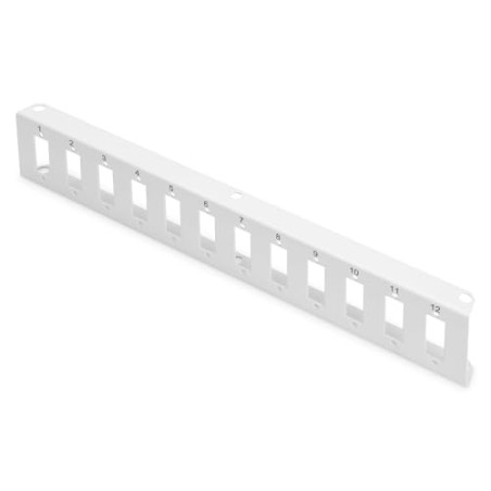 DIGITUS Plaque d'adaptation pour DN-96800M-2-12x coupleurs SC-Duplex, LC-Quad - Convient à l'Unibox Fibre Optique - Gris