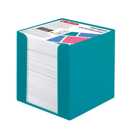 Herlitz 50015870 Boîte à notes avec 700 feuilles Turquoise caraïbes 9 x 9 cm