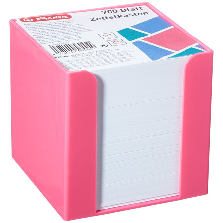 Herlitz 50015887 Boîte à notes 9 x 9 cm avec 700 feuilles Rose indonesia