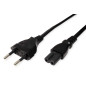 ROLINE Câble d'alimentation avec connecteur IEC 320 C7 Euro CEE 7/16 droit I Câble d'alimentation pour petits appareils I 2 pôle ROLINE Câble d'alimentation avec connecteur IEC 320 C7 Euro CEE 7/16 droit I Câble d'alimentation pour petits appareils I 2 pôle