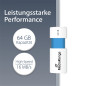 Clé USB 2.0 - MEDIARANGE - 64 GO - Blanc/Bleu
