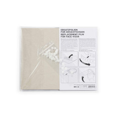 Durable 343219 Feuilles de Remplacement pour Visière 343110, avec Boutons Pression, Désinfectables, Fabriquées Dans L'Ue, 10 Piè