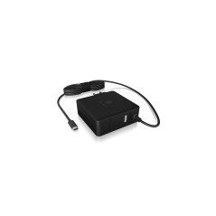 ICY BOX Adaptateur secteur USB-C 90W pour Ordinateurs Portables, Tablettes et Smartphones, Fonction de protection, Power Deliver