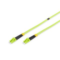 DIGITUS DK-2533-10-5 – Câble À Fibre Optique OM5 – 10 m – LC à LC – Câble Fibre Optique Duplex – 1/10/40/100 Gbit/s – MM Multimo