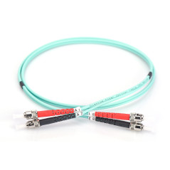 DIGITUS DK-2511-10/3 – Câble À Fibre Optique OM3 – 10 m – ST à ST – Câble Fibre Optique Duplex – 1/10/40/100 Gbit/s – MM Multimo