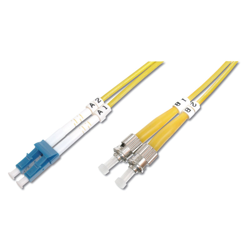 DIGITUS DK-2931-03 – Câble À Fibre Optique OS2 – 3 m – LC à ST – Câble Fibre Optique Duplex – 1/10 Gbit/s – SM Monomode LAN – Ty DIGITUS DK-2931-03 – Câble À Fibre Optique OS2 – 3 m – LC à ST – Câble Fibre Optique Duplex – 1/10 Gbit/s – SM Monomode LAN – Ty
