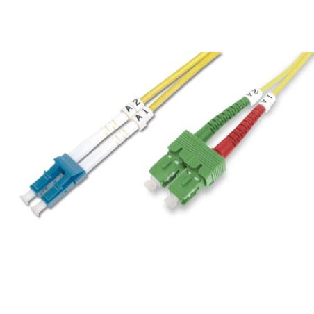 DIGITUS DK-292SCA3LC-03 – Câble À Fibre Optique OS2 – 3 m – SC (APC) à LC (PC) – Câble Fibre Optique Duplex – 1/10 Gbit/s – SM M
