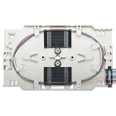 DIGITUS Cassette d'épissure Fibre Optique - 12 Pigtails - pré-assemblé - LC - OM4 - teinté dans la Masse Selon DIN IEC 60304 - B