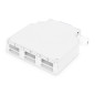DIGITUS Boîte d'épissure Fibre Optique - Montage sur Rail DIN - 6 Ports - pour coupleurs SC Duplex - boîtier métallique DIGITUS Boîte d'épissure Fibre Optique - Montage sur Rail DIN - 6 Ports - pour coupleurs SC Duplex - boîtier métallique