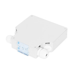 DIGITUS Boîte d'épissure Fibre Optique - Montage sur Rail DIN - 6 Ports - pour coupleurs SC Duplex - boîtier métallique