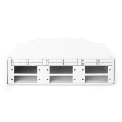 DIGITUS Boîte d'épissure Fibre Optique - Montage sur Rail DIN - 6 Ports - pour coupleurs SC Duplex - boîtier métallique