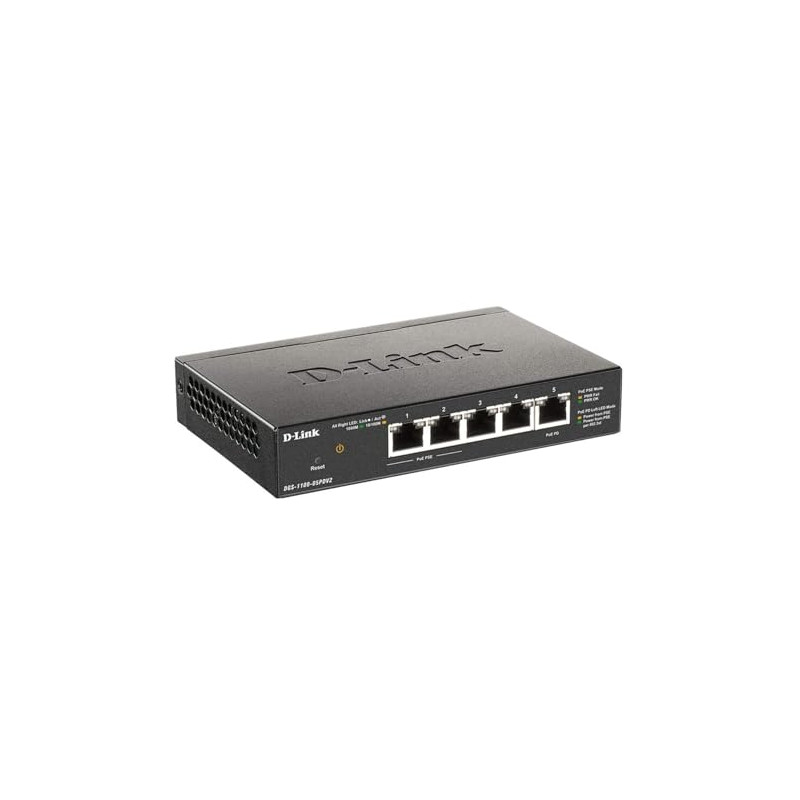 D-Link DGS-1100-05PDV2 Switch administrable smart 5 ports Gigabit PoE, alimentation PoE, passthrough PoE, 802.3af, prise en char D-Link DGS-1100-05PDV2 Switch administrable smart 5 ports Gigabit PoE, alimentation PoE, passthrough PoE, 802.3af, prise en char
