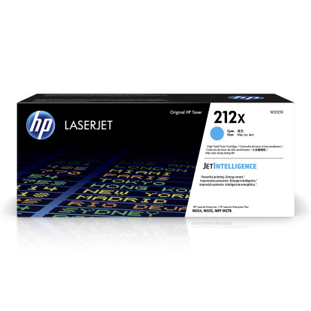 HP 212X High Yield Cyan Original LaserJet Toner Cartridge (W2121X)