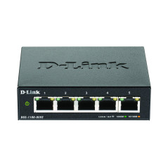 D-Link DGS-1100-05V2 Switch administrable Smart Gigabit 5 ports avec prise en charge VLAN, fonctionnalités de couche 2, QoS, 802