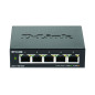 D-Link DGS-1100-05V2 Switch administrable Smart Gigabit 5 ports avec prise en charge VLAN, fonctionnalités de couche 2, QoS, 802