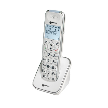 Geemarc Amplidect 295 HS - Combiné de Téléphone Additionnel pour la Gamme Amplidect 295 avec Larges Touches et Grand Écran - Bas