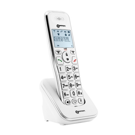Geemarc Amplidect 295 HS - Combiné de Téléphone Additionnel pour la Gamme Amplidect 295 avec Larges Touches et Grand Écran - Bas