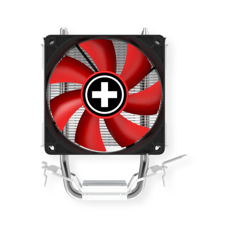 Xilence A402 AMD Ventilateur de processeur, 92mm PWM Ventilateur, 130W TDP, rouge/noir/argent