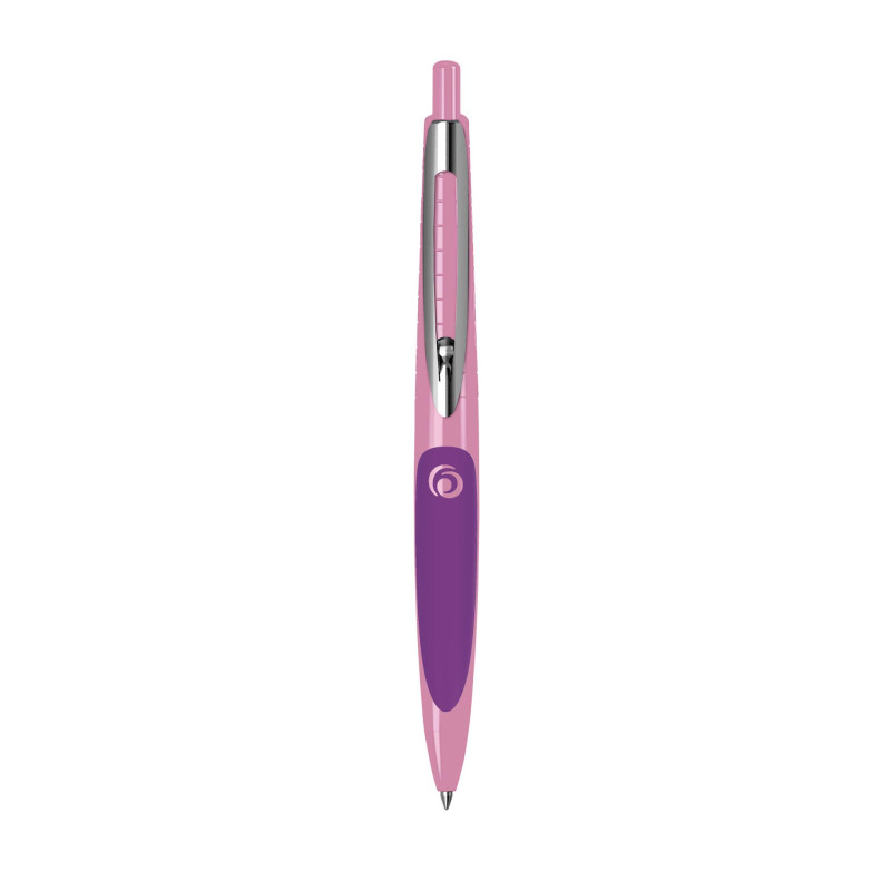 Herlitz a_ Stylo à bille rétractable, rose/violet, 1 pièce (1 pièce)