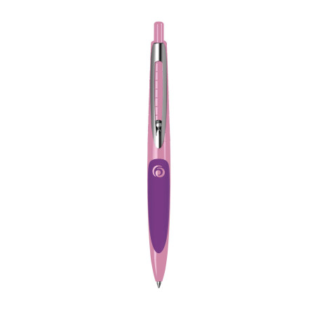 Herlitz a_ Stylo à bille rétractable, rose/violet, 1 pièce (1 pièce)