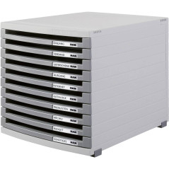 HAN Module à tiroirs CONTUR – système de classement moderne et modulaire, extensible, avec 10 tiroirs ouverts pour documents jus