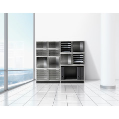 HAN Module à tiroirs CONTUR – système de classement moderne et modulaire, extensible, avec 10 tiroirs ouverts pour documents jus
