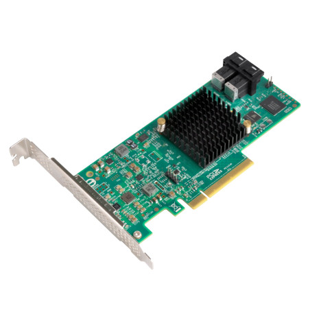 SilverStone SST- ECS05 - Carte PCI-E Express Gen 3.0 niveau serveur x8 ports SAS(12Gb/s) / SATA(6Gb/s) contrôleur LSISAS3008, su