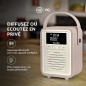 VQ Retro Mini Radio DAB Plus/DAB avec Bluetooth, FM et Radio Réveil Fonction - Alimentée par Secteur et Batterie Radio Portable VQ Retro Mini Radio DAB Plus/DAB avec Bluetooth, FM et Radio Réveil Fonction - Alimentée par Secteur et Batterie Radio Portable