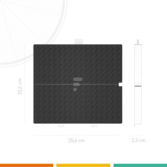 Filtre à charbon actif FAC FC22 – Compatible Bosch DHZ5136, Siemens LZ51351, Neff Z5123X5 – Haute performance – Dimensions 258x2