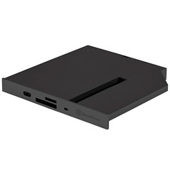 SilverStone SST-FPS01-C - Baie optique mince chargement par plateau 12.7mm avec 1x USB3.0, 1x USB 3.0 type C, lecteur de cartes,