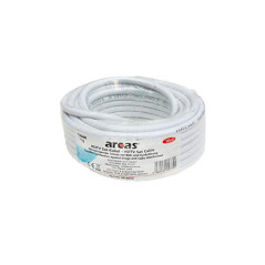 Câble Coaxial Satellite HDTV - Protection optimale Contre Les interférences d'image et Radio - 10 m - Blanc