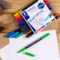 Staedtler Brush Letter Duo, Feutres de coloriage à double pointe pour lettrage au pinceau, Pointe pinceau 1-6 mm et pointe fine Staedtler Brush Letter Duo, Feutres de coloriage à double pointe pour lettrage au pinceau, Pointe pinceau 1-6 mm et pointe fine
