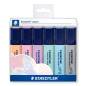 Staedtler Textsurfer Classic, Surligneurs pastel de haute qualité, Pointe biseau de 1 à 4 mm, Étui plastique avec 6 surligneurs Staedtler Textsurfer Classic, Surligneurs pastel de haute qualité, Pointe biseau de 1 à 4 mm, Étui plastique avec 6 surligneurs