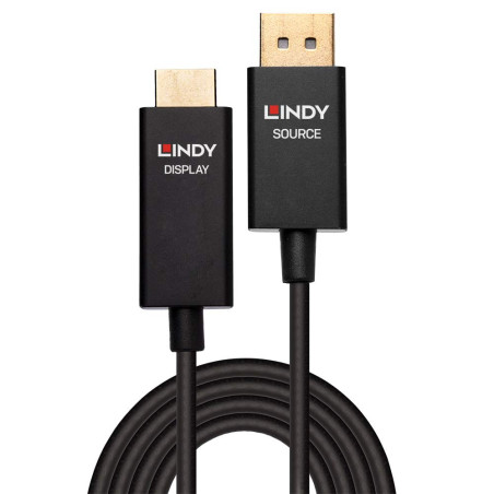 LINDY Câble actif DisplayPort vers HDMI avec HDR, 3 m