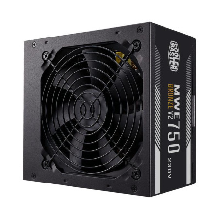 Cooler Master MWE 750 Bronze 230V V2, Bloc Alimentation PC 80 PLUS Bronze, Ventilateur HDB Sensible à la Température, Circuit DC