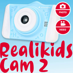 AGFA Photo Realikids Cam 2 - Appareil Photo Enfant, Mode Selfie, Photo & Vidéo, Écran LCD 3,5'', Filtres Photo, Batterie Lithium