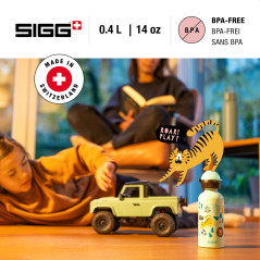 Sigg - Gourde Enfant En Aluminium - KBT Jungle - Pour l'École et le Sport - Étanche & Légère - Sans BPA - Certifiée Neutre En CO
