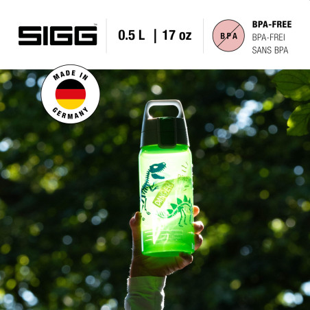 Sigg - Gourde Enfant - Viva One Jurassica - Convient Aux Boissons Gazeuses - Étanche - Lavable Au Lave-Vaisselle - Sans BPA - Po