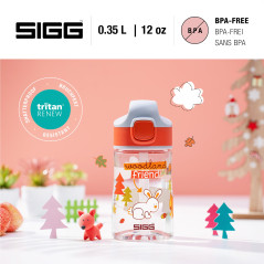 Sigg - Gourde Enfant avec Paille En Tritan - Miracle Woodland - Étanche - Passe au Lave-Vaisselle & Micro-ondes - Résiste aux Ch