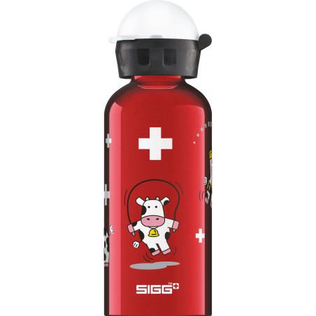 Sigg - Gourde Enfant En Aluminium - KBT Funny Cows - Pour l'École et le Sport - Étanche & Légère - Sans BPA - Certifiée Neutre E