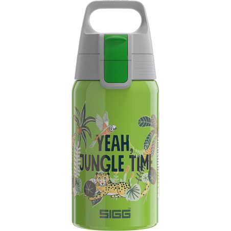 Sigg - Gourde Enfant En Acier Inoxydable - Shield One Jungle - Pour l'École et le Sport - Convient Aux Boissons Gazeuses - Étanc