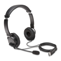 Kensington, casque audio USB avec fil, stereo, anti-bruit, binaural, PC/Mac/ordinateur/tablette Windows, Mac et ChromeBook, Bure