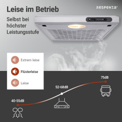 respekta Montage sous armoire Hotte 50 cm DH540IXL - Classe d'efficacité énergétique : C
