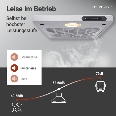 respekta Montage sous armoire Hotte 50 cm DH540IXL - Classe d'efficacité énergétique : C