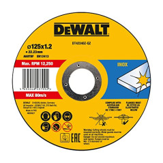 DEWALT Disque à tronçonner 125 x 22.23x 1.2 mm type 1, dt42340 de XJ