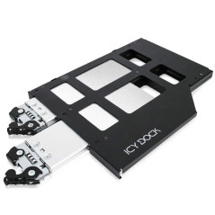 Icy Dock Caddy Rack Mobile, Adaptateur Lecteur 2X SSD NVMe M.2 pour Baie Lecteur CD/DVD Odd Ultra Slim (9.5mm) avec connecteur O