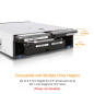 Icy Dock Rack Mobile, boîtier de Rack pour Disque Dur, boitier d'accueil Interne Hot Swap pour Deux SSD ou HDD 2,5" et 3,5" SATA Icy Dock Rack Mobile, boîtier de Rack pour Disque Dur, boitier d'accueil Interne Hot Swap pour Deux SSD ou HDD 2,5" et 3,5" SATA
