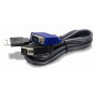 Trendnet - Câble KVM USB/VGA 4,50M TK-CU15 Trendnet - Câble KVM USB/VGA 4,50M TK-CU15